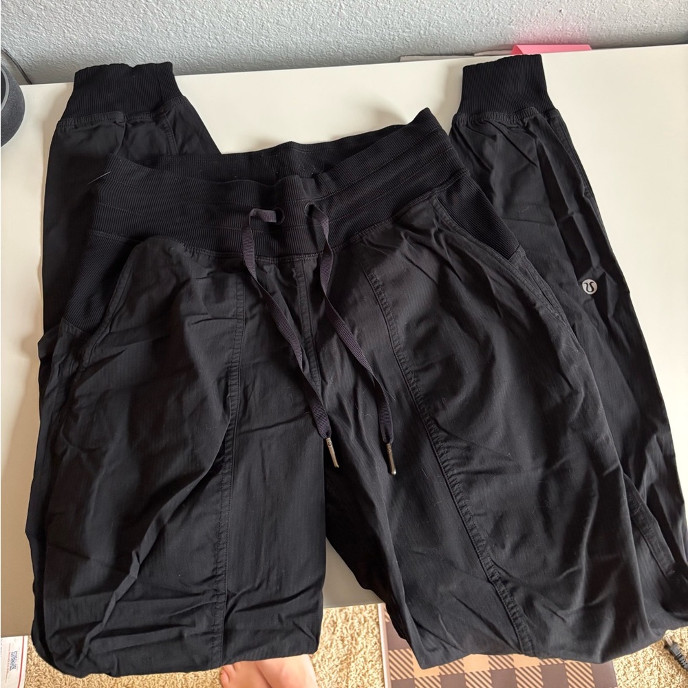 lululemon athletica Black Track Jogger Pants with Drawstring